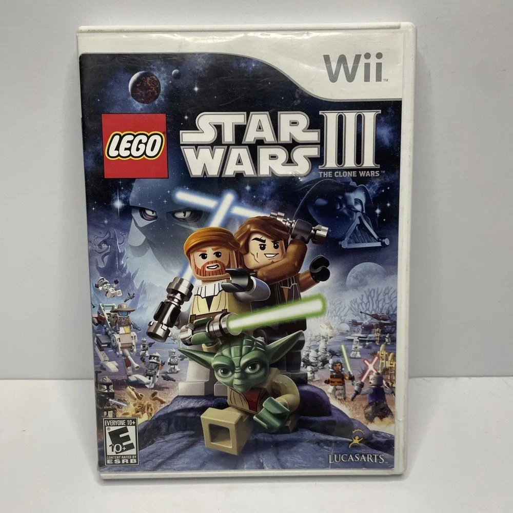 LEGO Star Wars III: The Clone Wars w/ Disc & Case Nintendo Wii E10+ NTSC-U/C